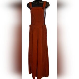 Cider Rust Wide Leg Overalls